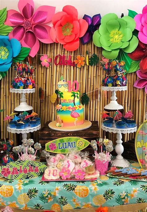 tropical birthday decorations